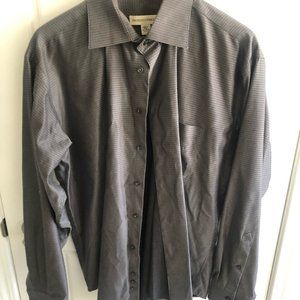 Mens Grey Dress Shirt Size Large